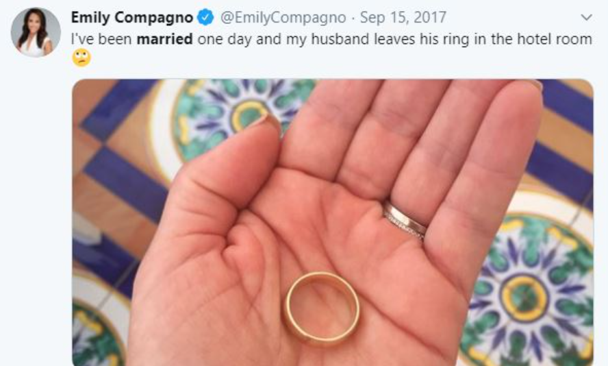 Emily Compagno wedding ring